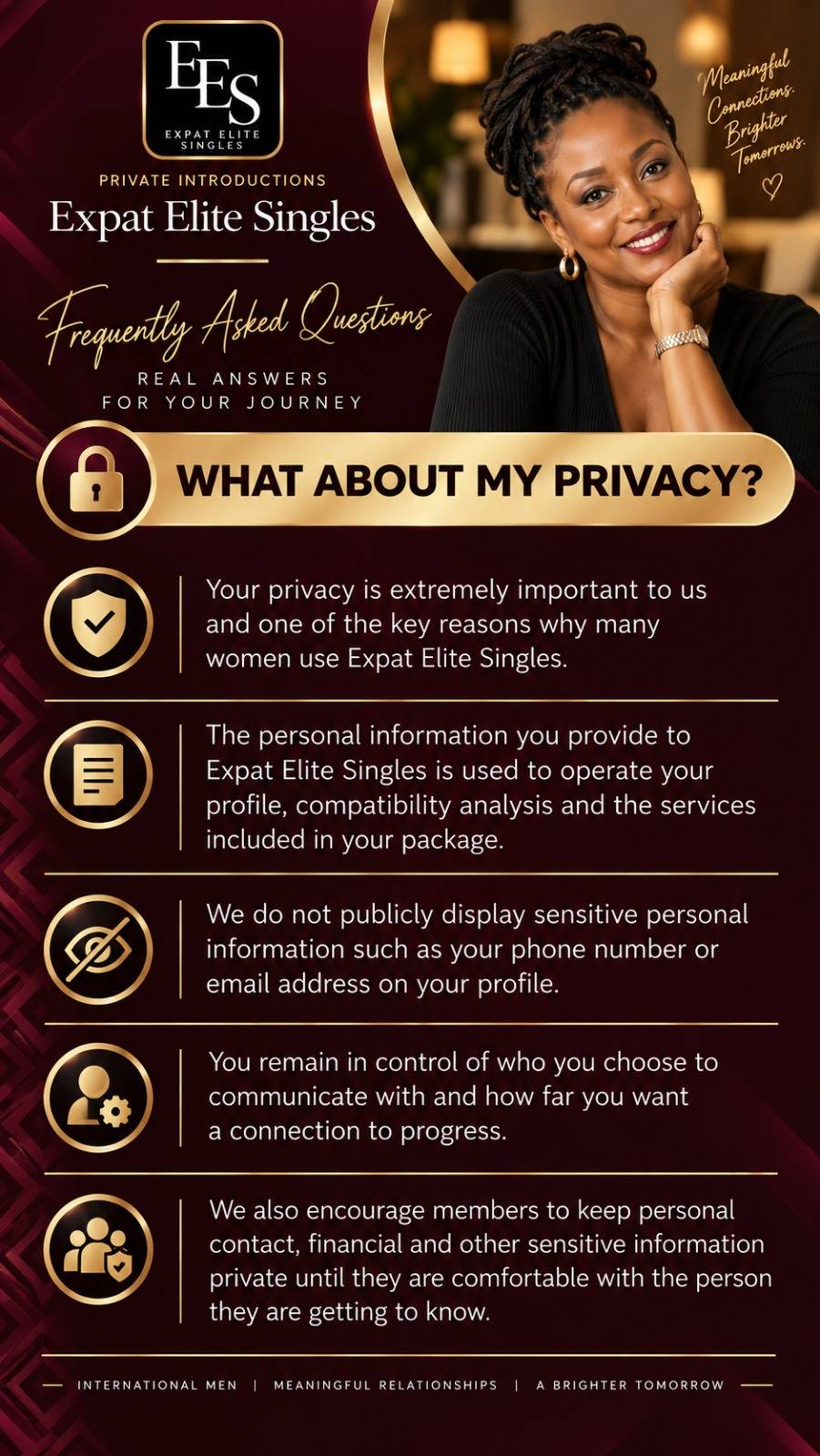 Expat Elite Singles FAQ: What about my privacy?
