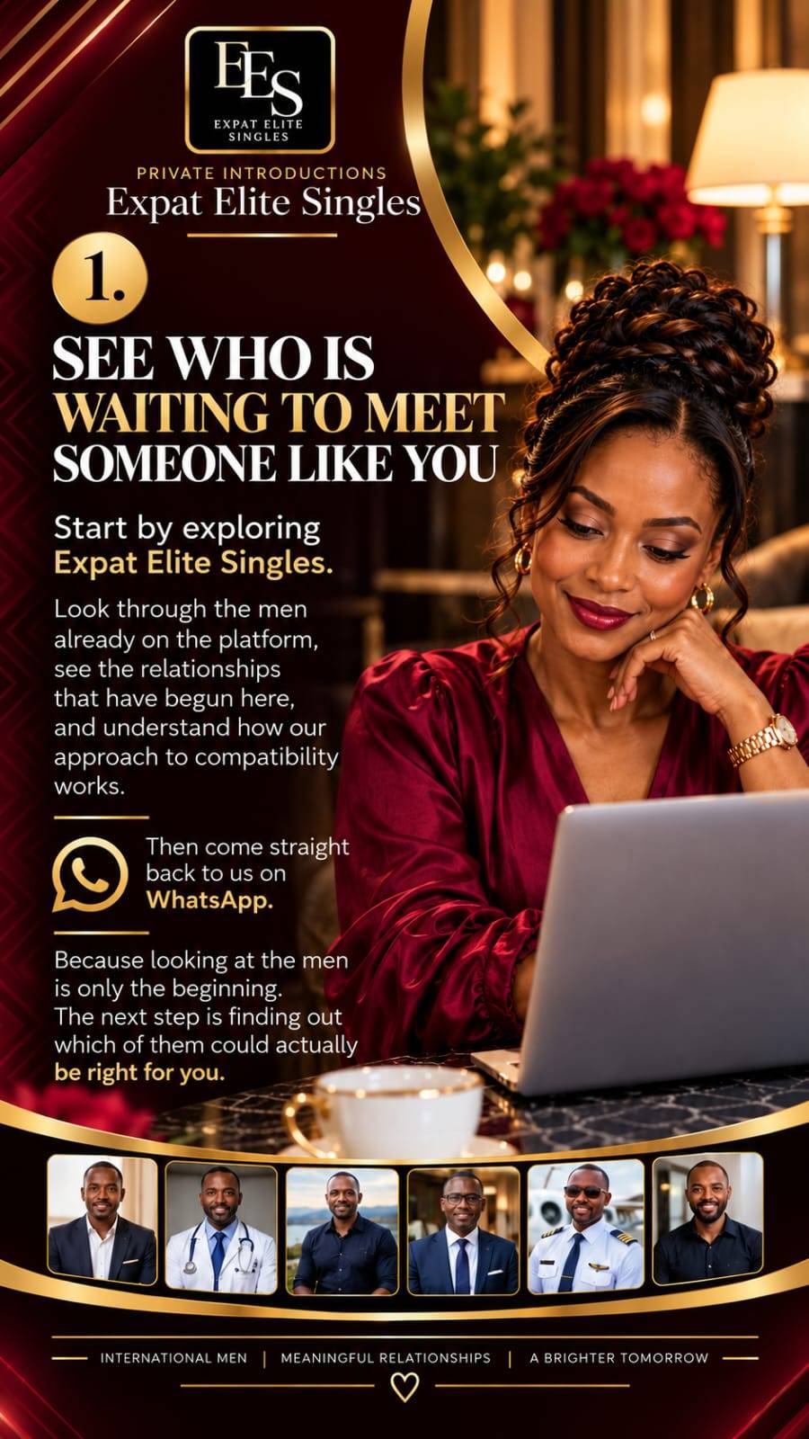 Expat Elite Singles how it works slide 1